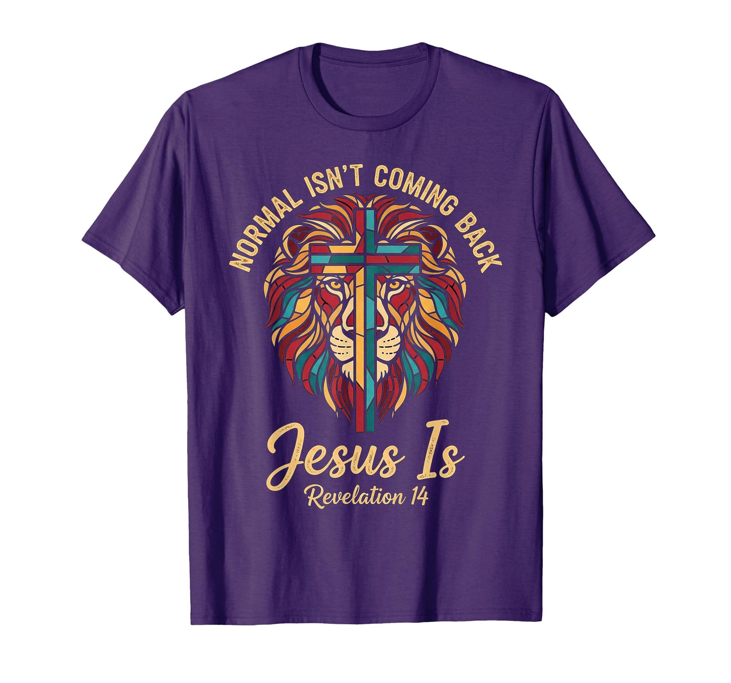Christian Mosaic Normal Isn't Coming Back Jesus is Prophecy T-Shirt