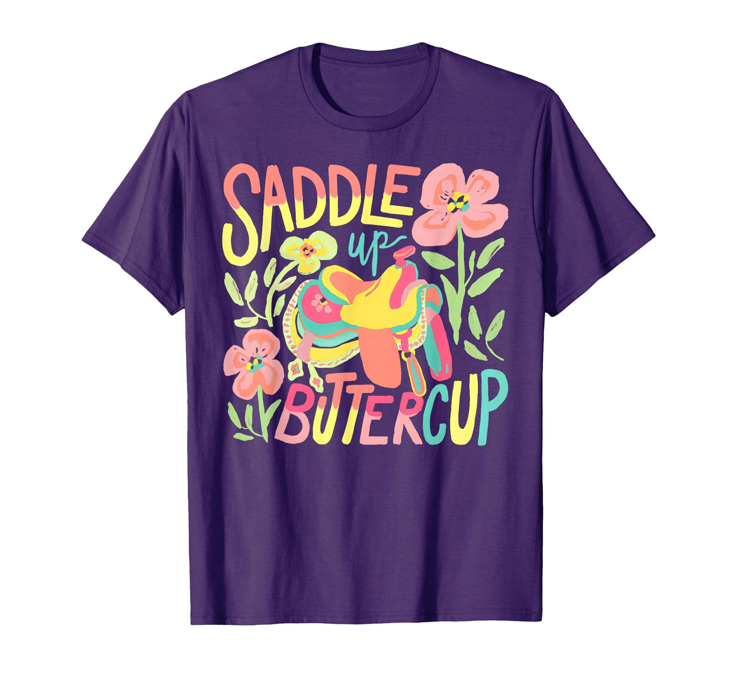 Saddle Up Buttercup Pastel Country Western Cowgirl Howdy T-Shirt