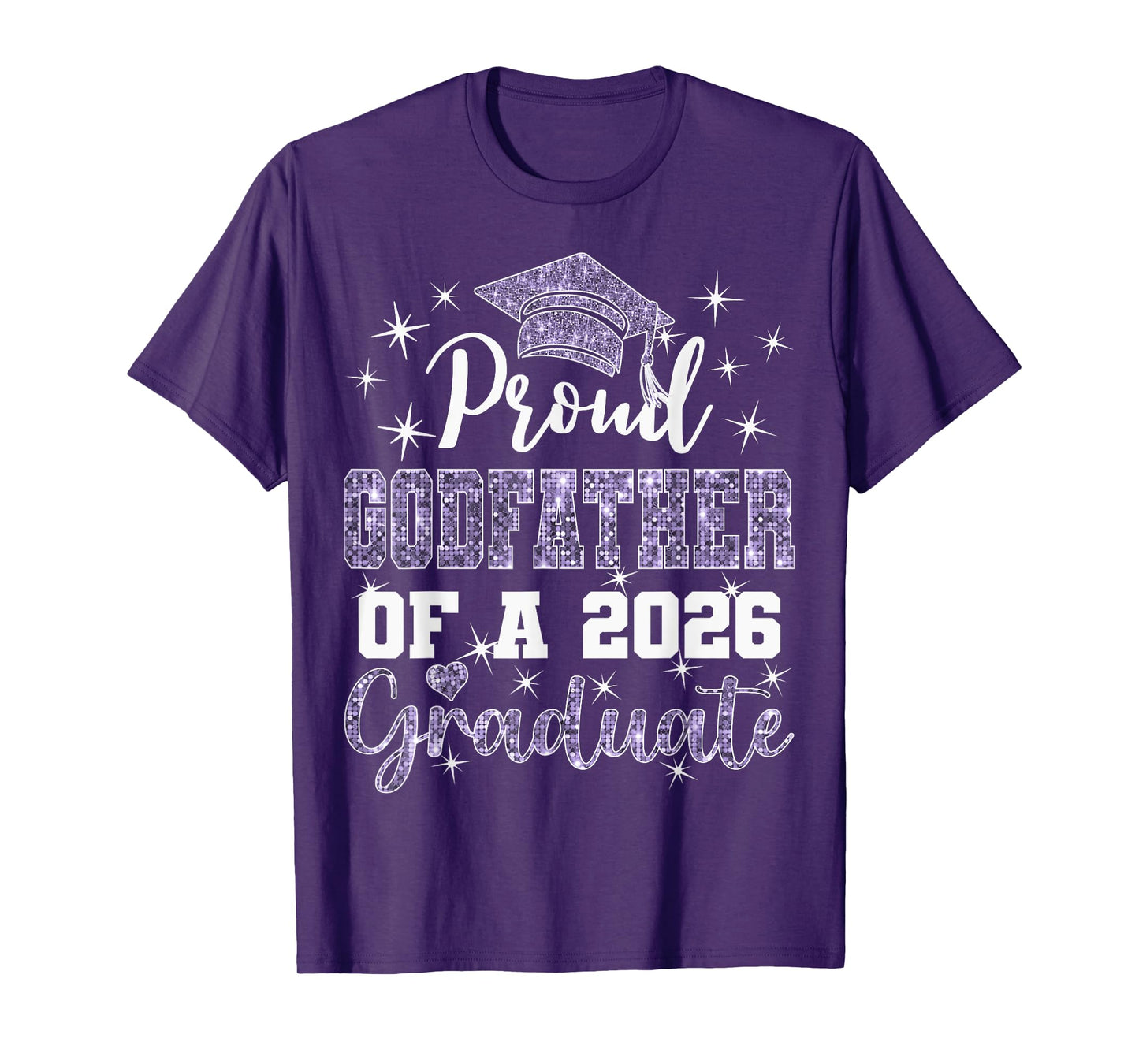 Super Proud Godfather of 2026 Graduate Graduation Family T-Shirt