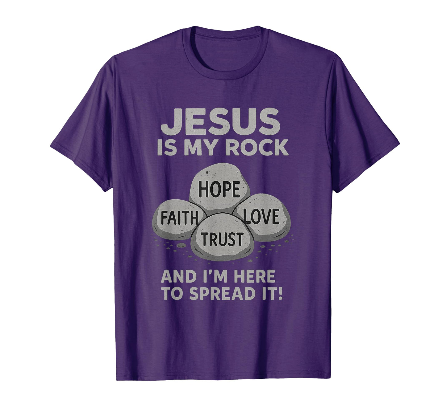 Jesus is My Rock Christian Faith Bible Verse Shirt T-Shirt
