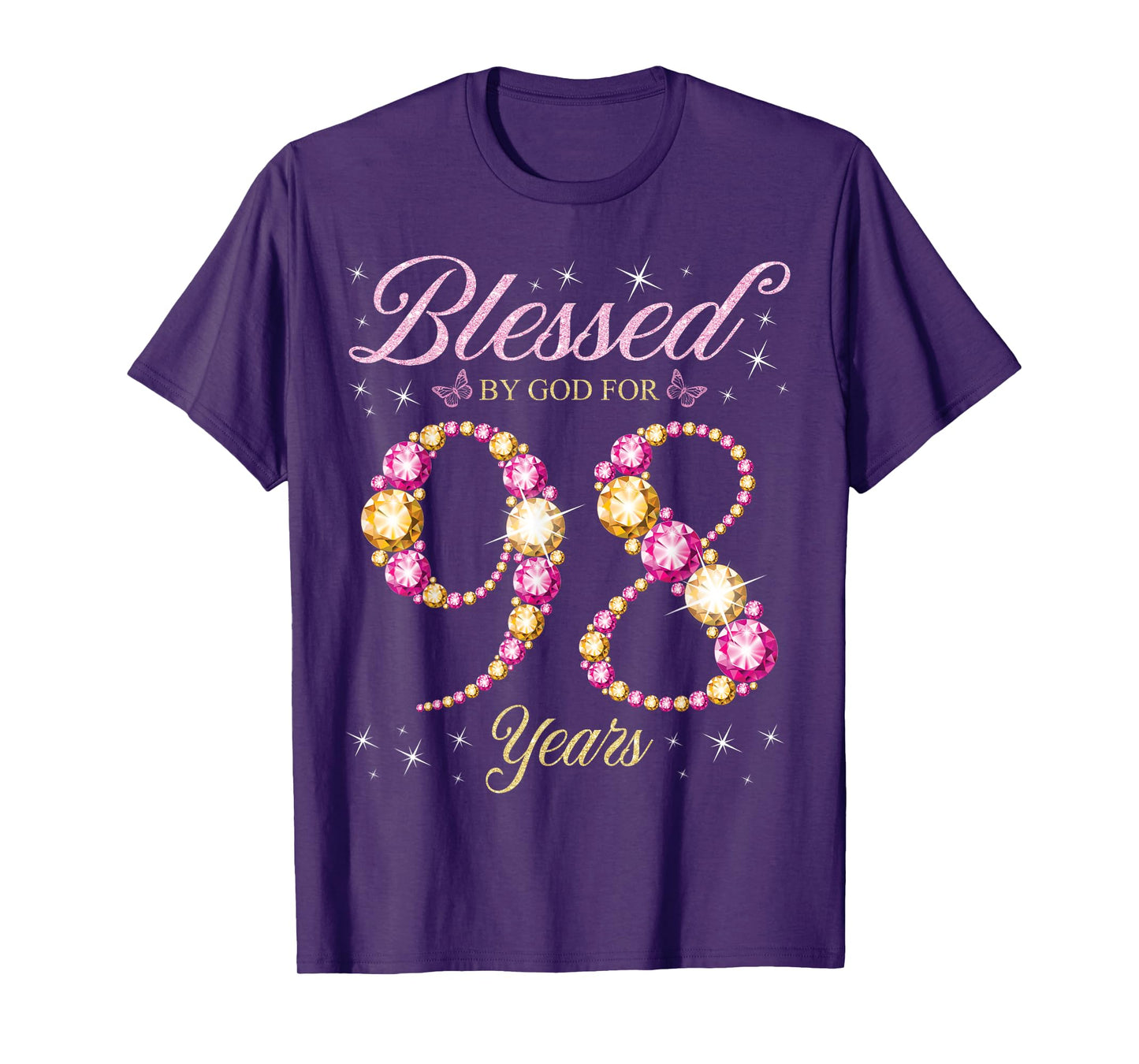 Blessed By God For 98 Years Old 98th Birthday Party T-Shirt