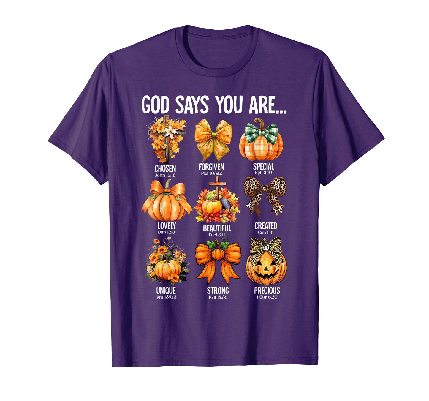 God Says Thanksgiving Coquette Bow Pumpkin Fall Vibes Autumn T-Shirt