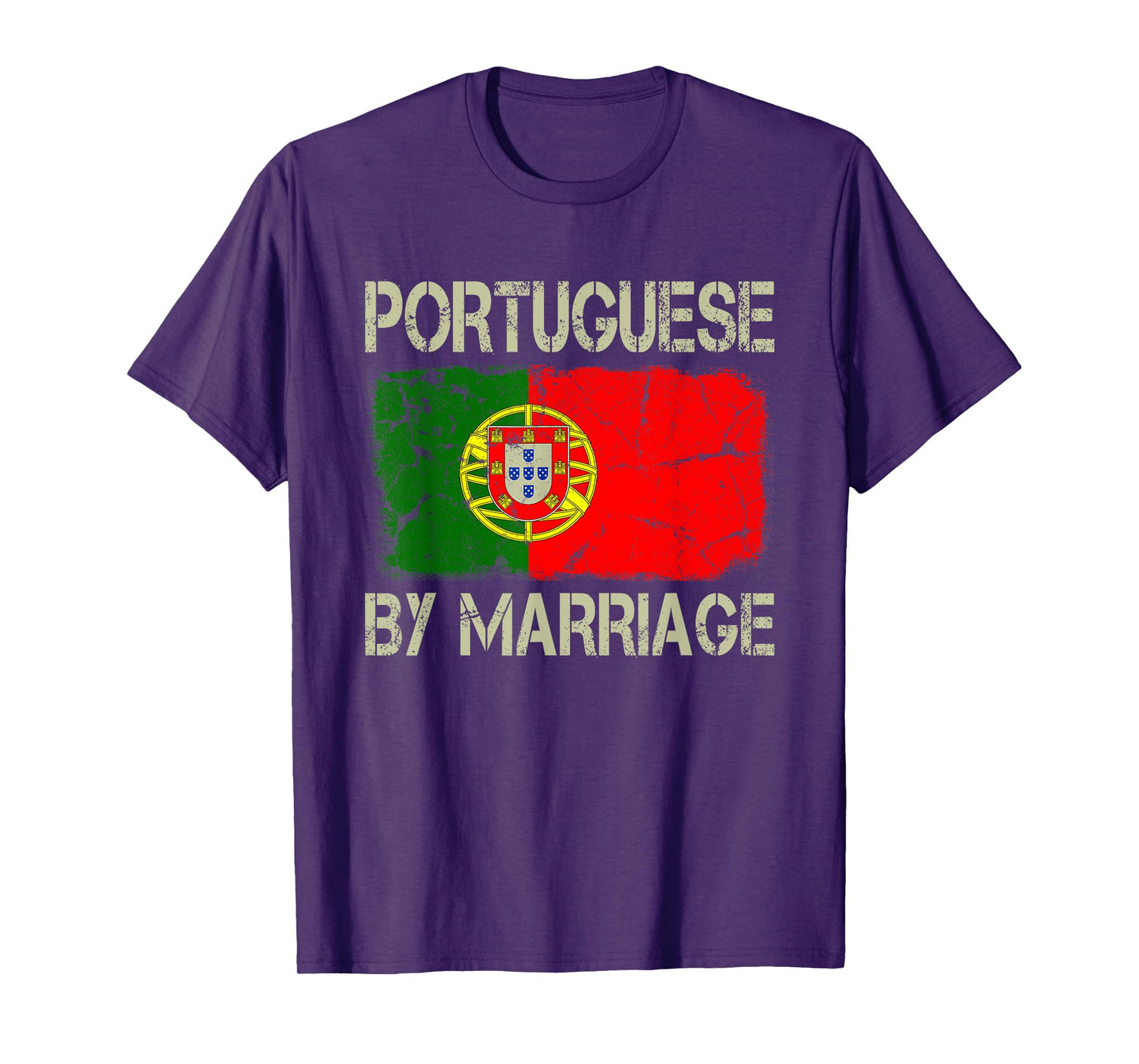 Portuguese By Marriage Portugal Flag Funny Husband Wife T-Shirt
