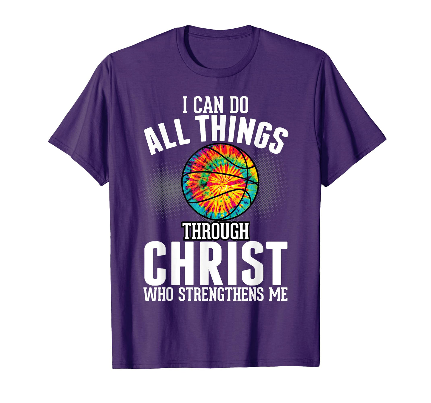 Christian Basketball Fun Men Boys Kids Religious Bible Verse T-Shirt
