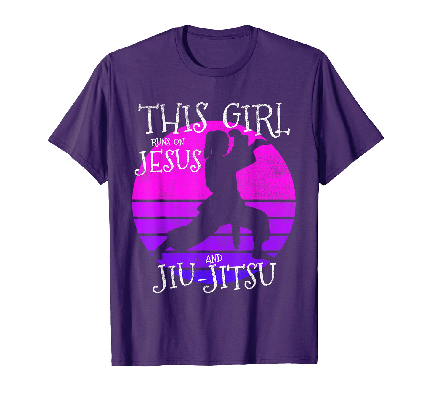 This girl runs on Jesus and Jiu Jitsu shirt T-Shirt