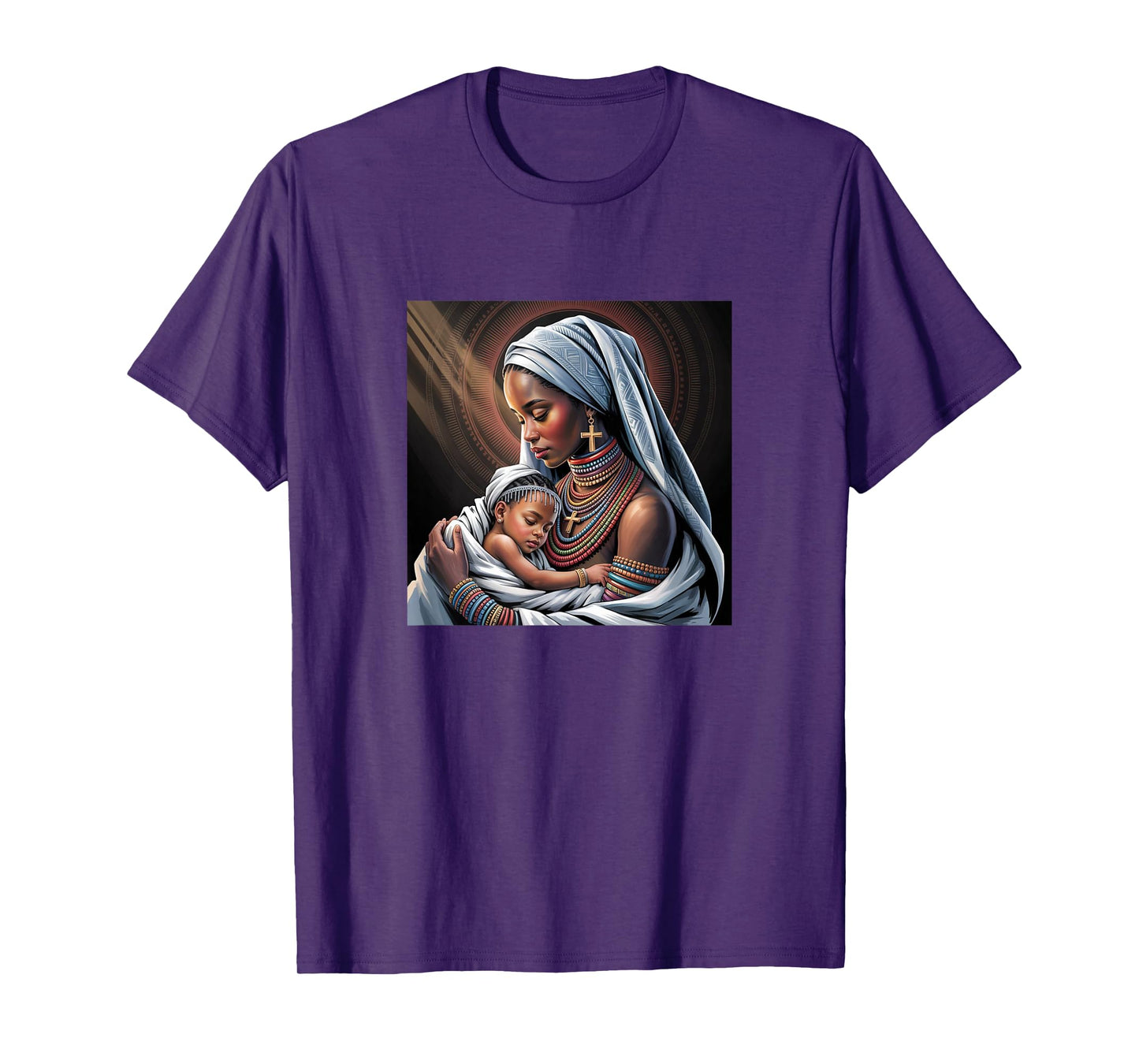 Black Mother & Child - Ethiopian Christian Inspired Tee T-Shirt