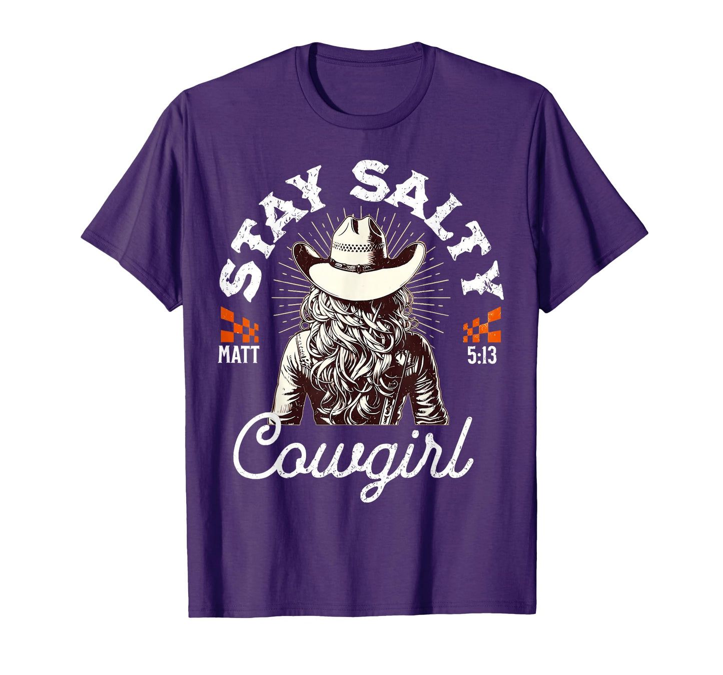 Matthew 5:13 Cowgirl Salty Christian Western Girl Country T-Shirt