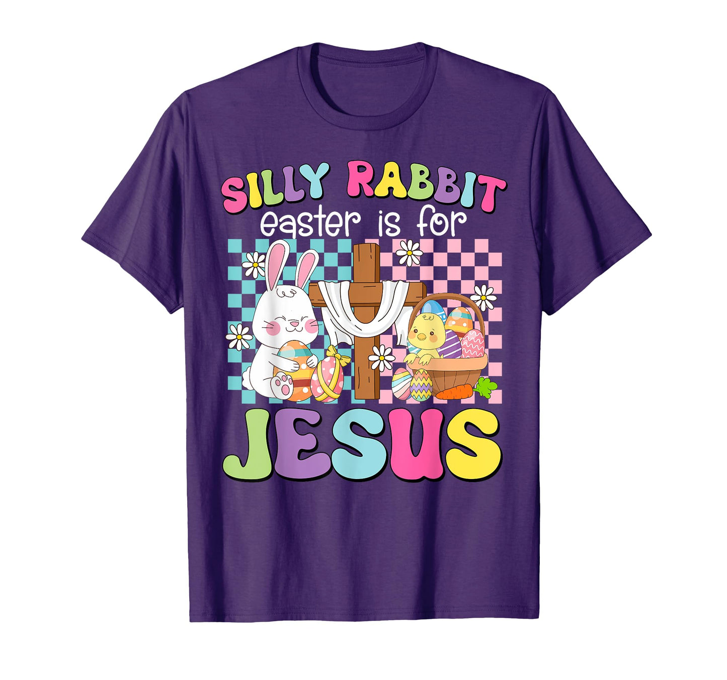 Silly Rabbit Easter Is For Jesus Funny Bunny Christian Kids T-Shirt
