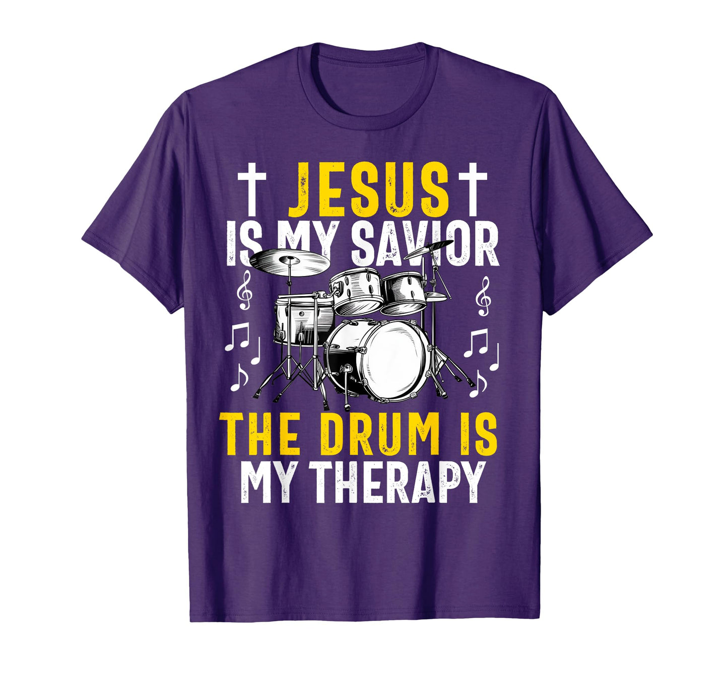 Christian Drummer Drum Player Stick Men Jesus Worship Music T-Shirt