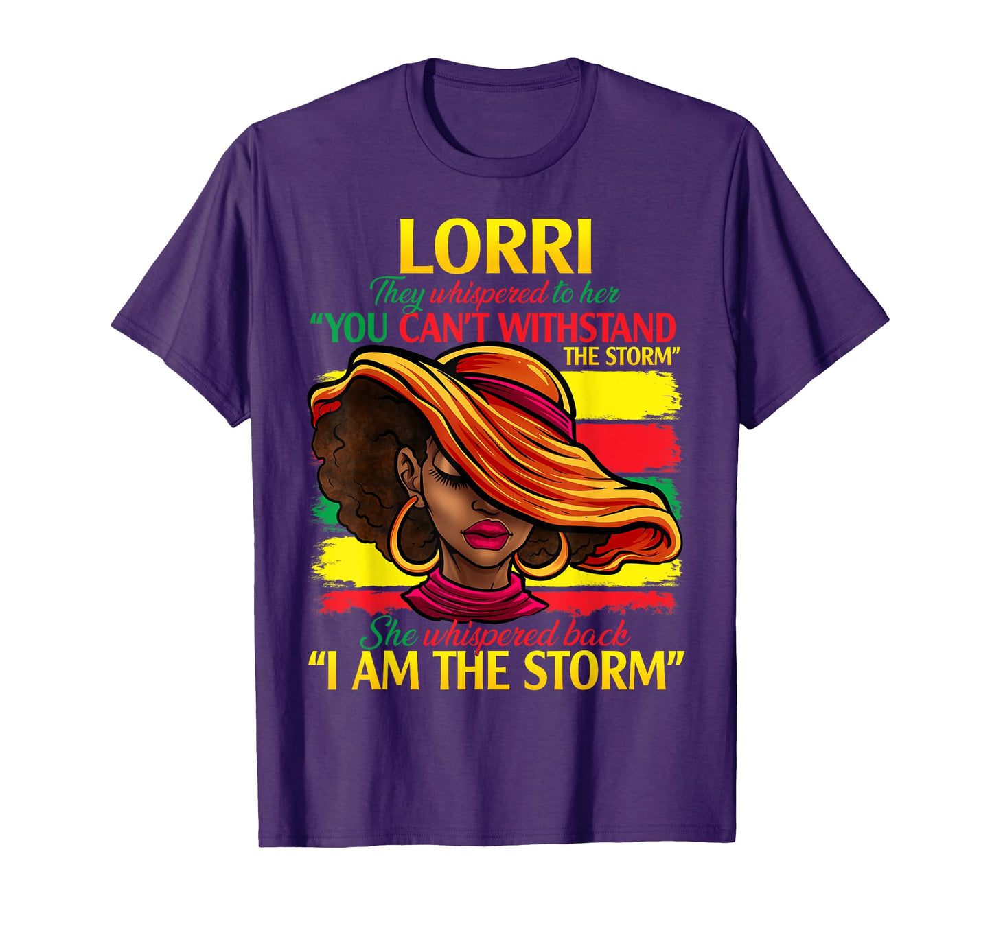 LORRI First Name Family Surname Black History Month T-Shirt