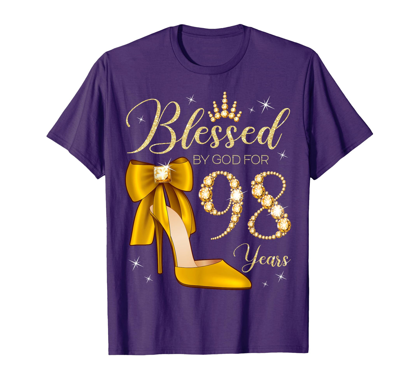Blessed By God For 98 Years Old 98th Birthday Woman Queen T-Shirt