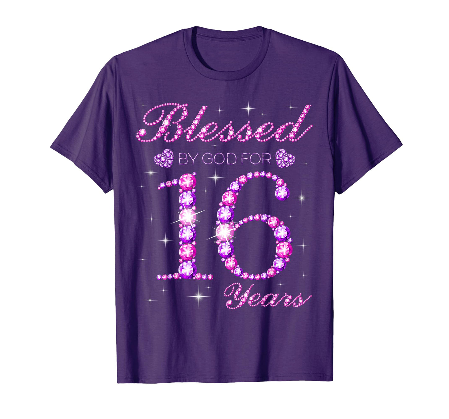 Blessed by God for 16 Years Old 16th Birthday Party T-Shirt