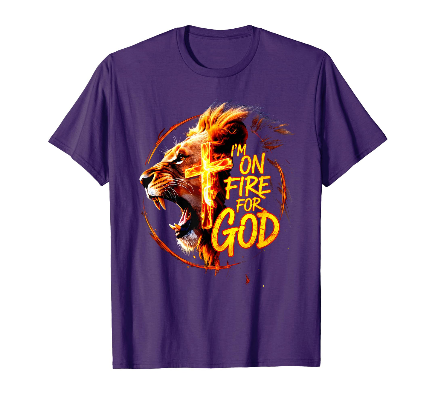 I'm On Fire For God Faith Prayer Grace Praise Bible T-Shirt