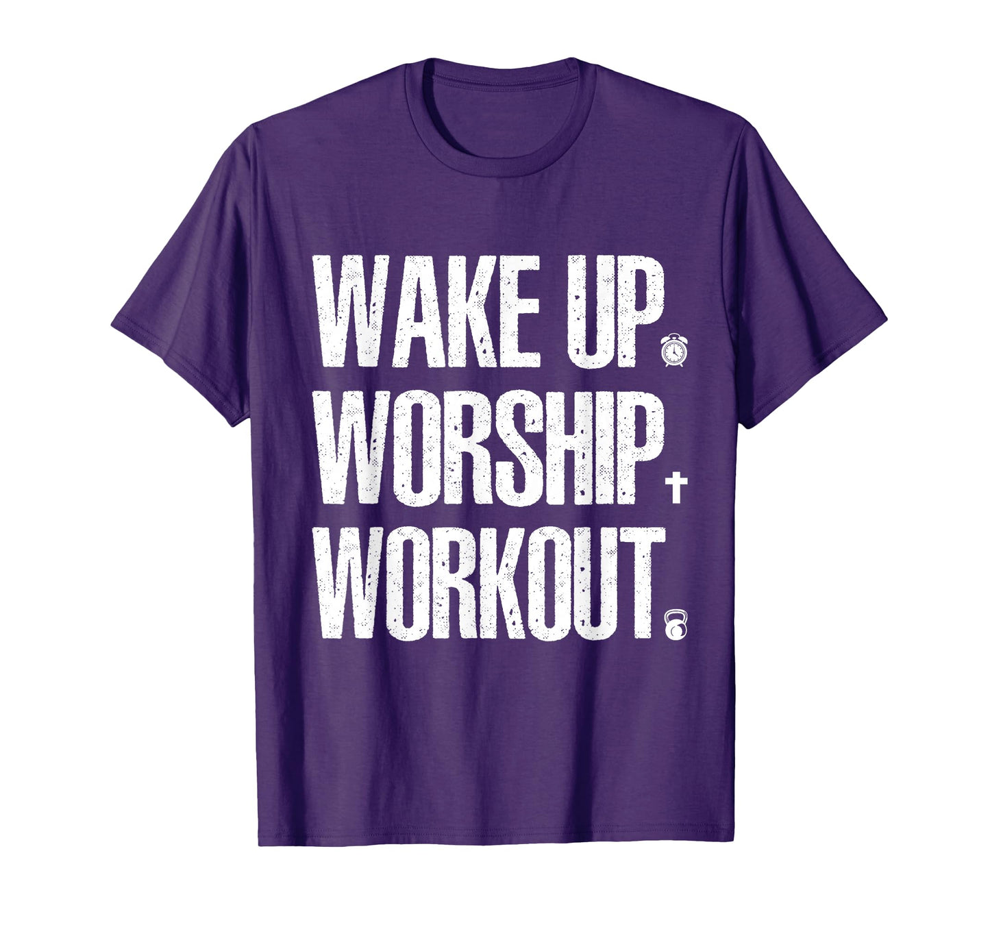Wake Up Worship Workout Lovers Faith Christian Women T-Shirt