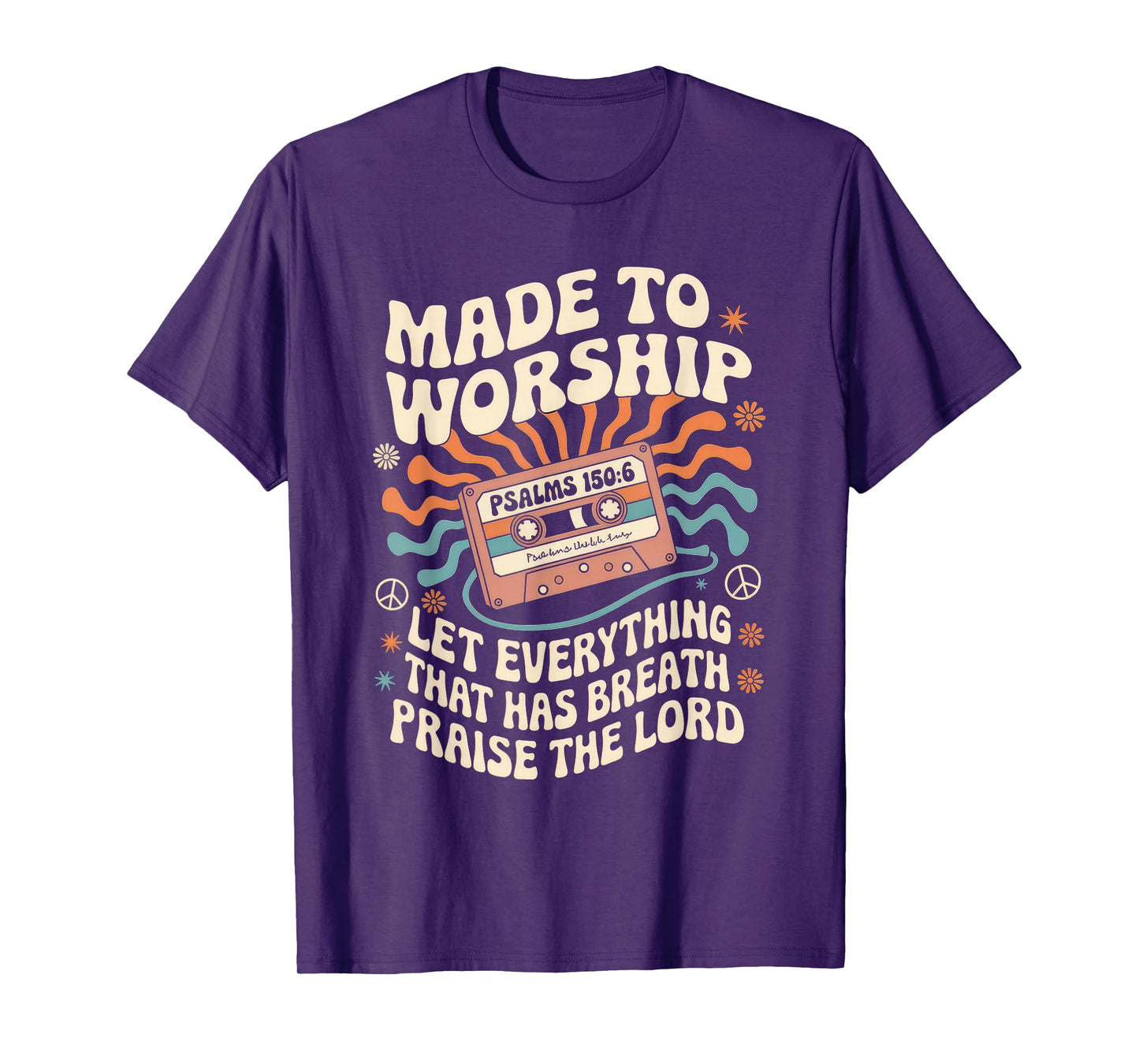 Worship Tshirt Christian Music Retro Cassette Psalms 150:6 T-Shirt