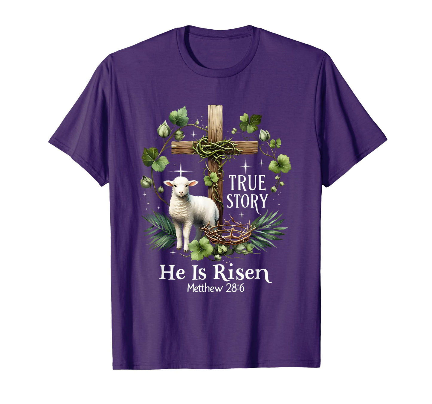 Coquette True Story He Is Risen Easter Vintage Christian T-Shirt