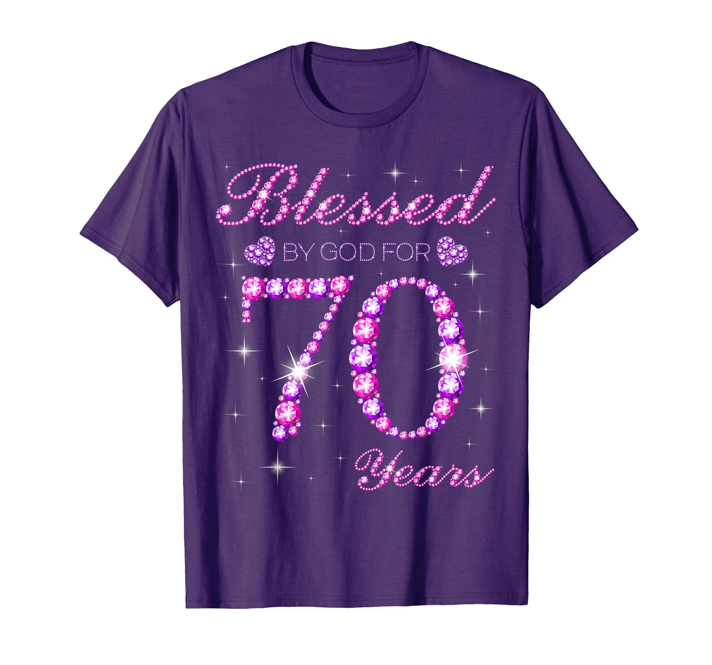 Blessed by God for 70 Years Old 70th Birthday Party T-Shirt