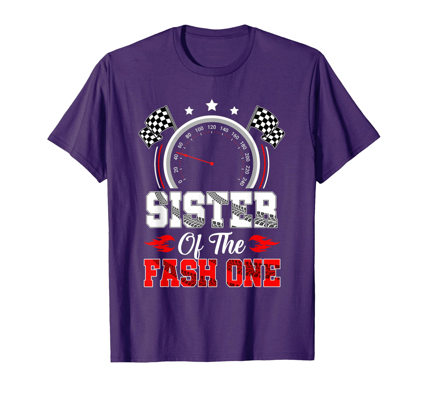 Sister Of The Fast One 1St Birthday Racing Car Family T-Shirt