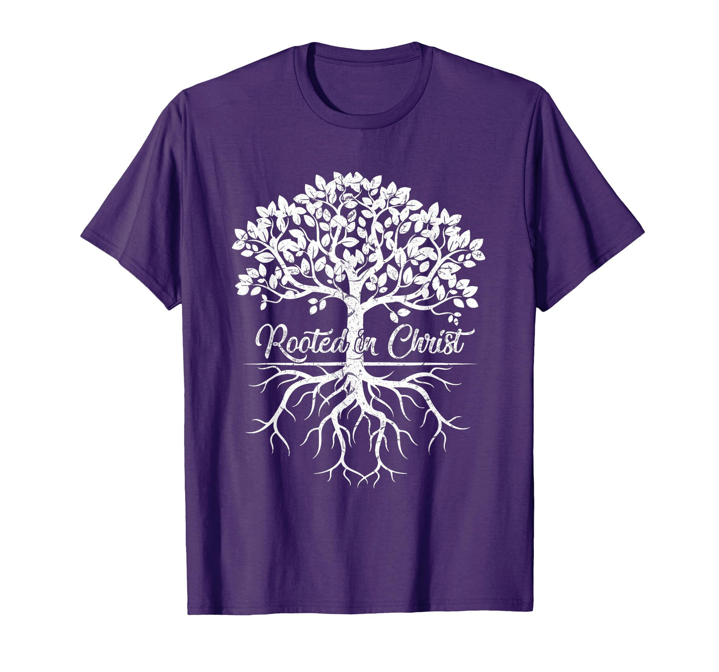 Cool Rooted in Christ Shirt Christian Faith Gift Bible Verse T-Shirt
