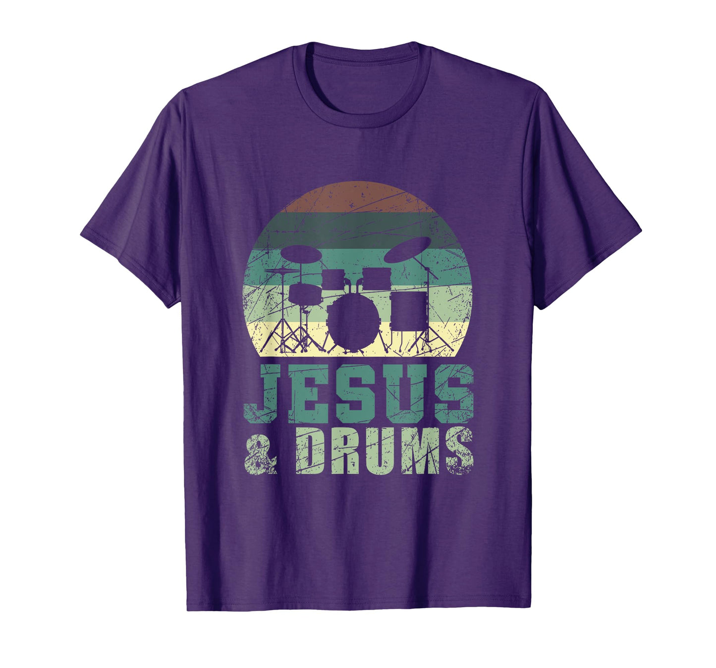 Drummer Christian Religious Drums Player Gift Jesus T-Shirt
