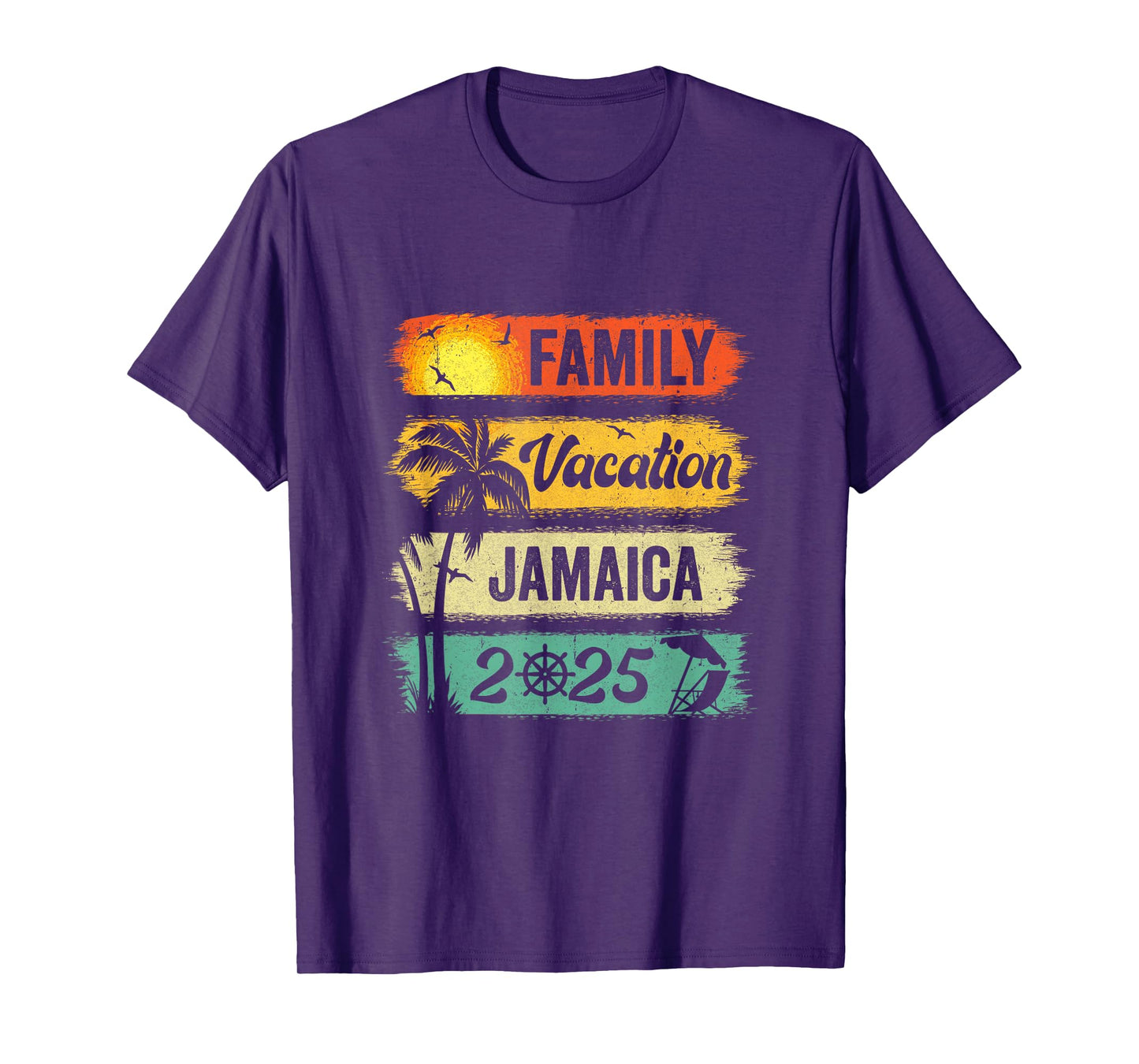 Family Jamaica Vacation 2025 Funny Matching Group Family T-Shirt