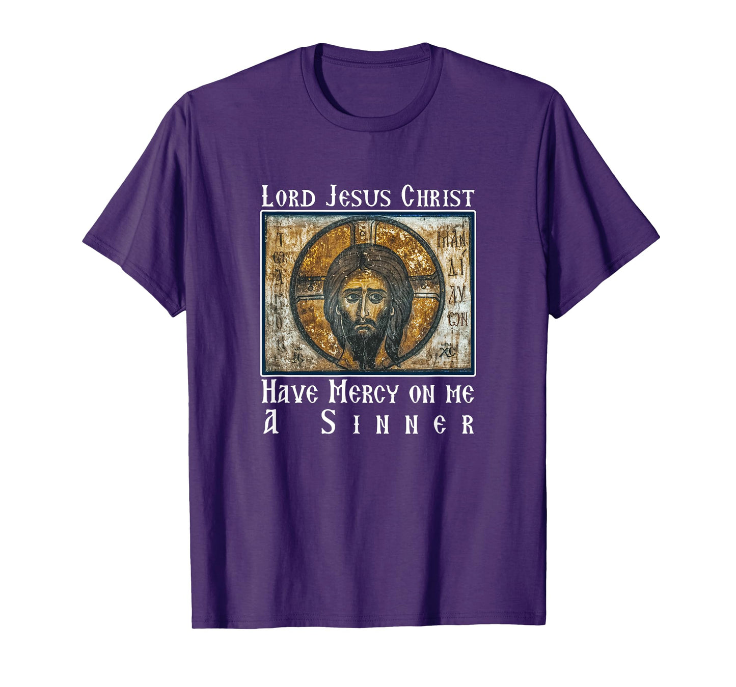 Lord Jesus Christ Have Mercy on me a Sinner Heart Prayer T-Shirt