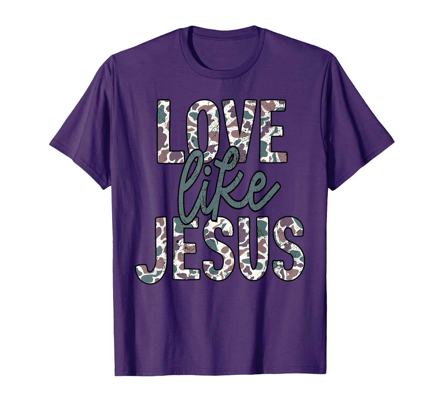 Love Like Jesus Camo Faith Camouflage Christian Religious T-Shirt