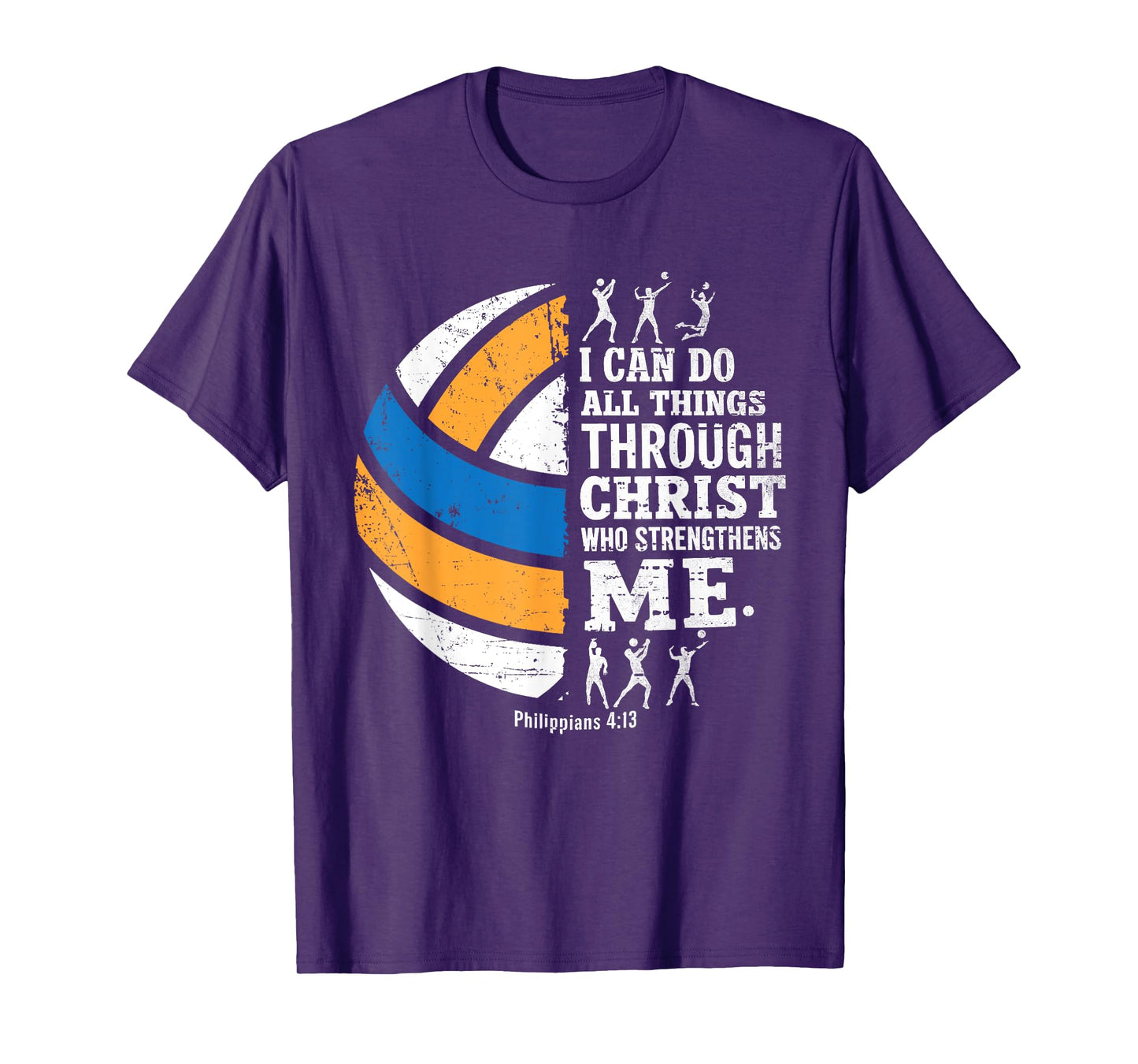 Christian Volleyball I Can Do All Things Religious Faith T-Shirt