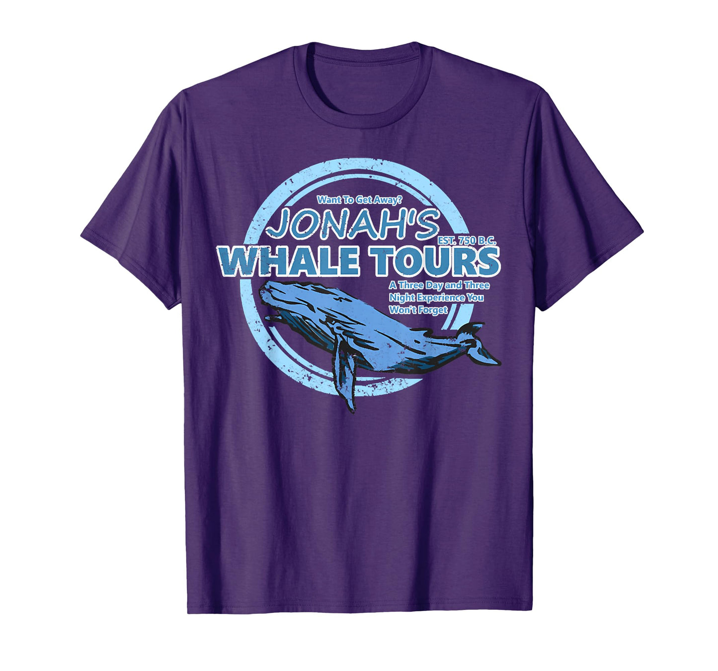 Christian Faith Bible Jonah Whale Tours, Whale Animal Ocean T-Shirt