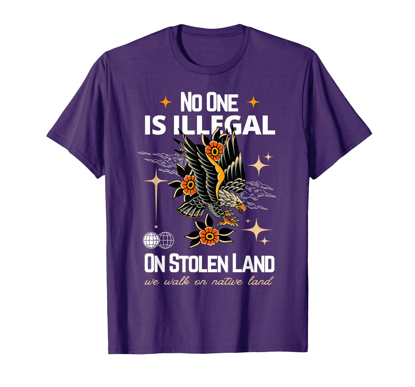 No One Is Illegal On Stolen Land 26/09 Native American Day T-Shirt