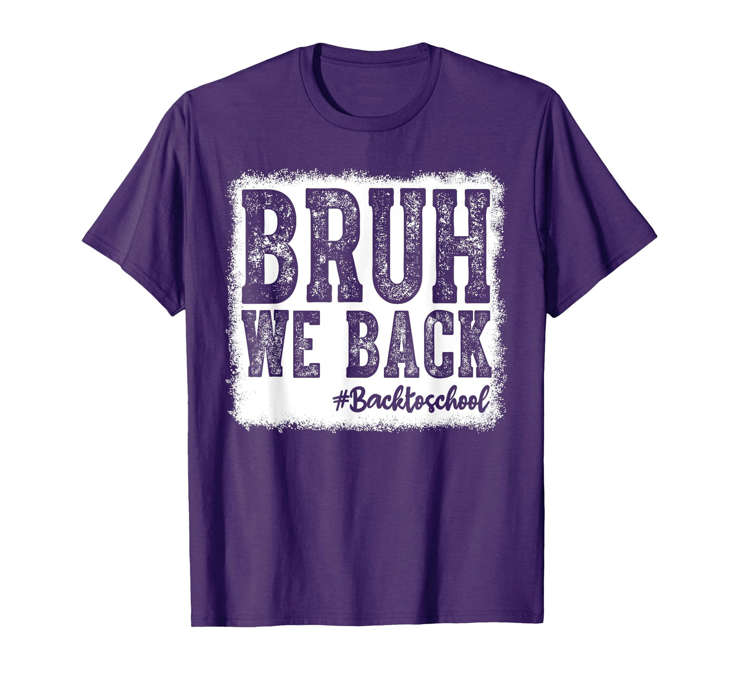 Retro Bruh We Back Saying Meme Back To School Boy Girls Kids T-Shirt