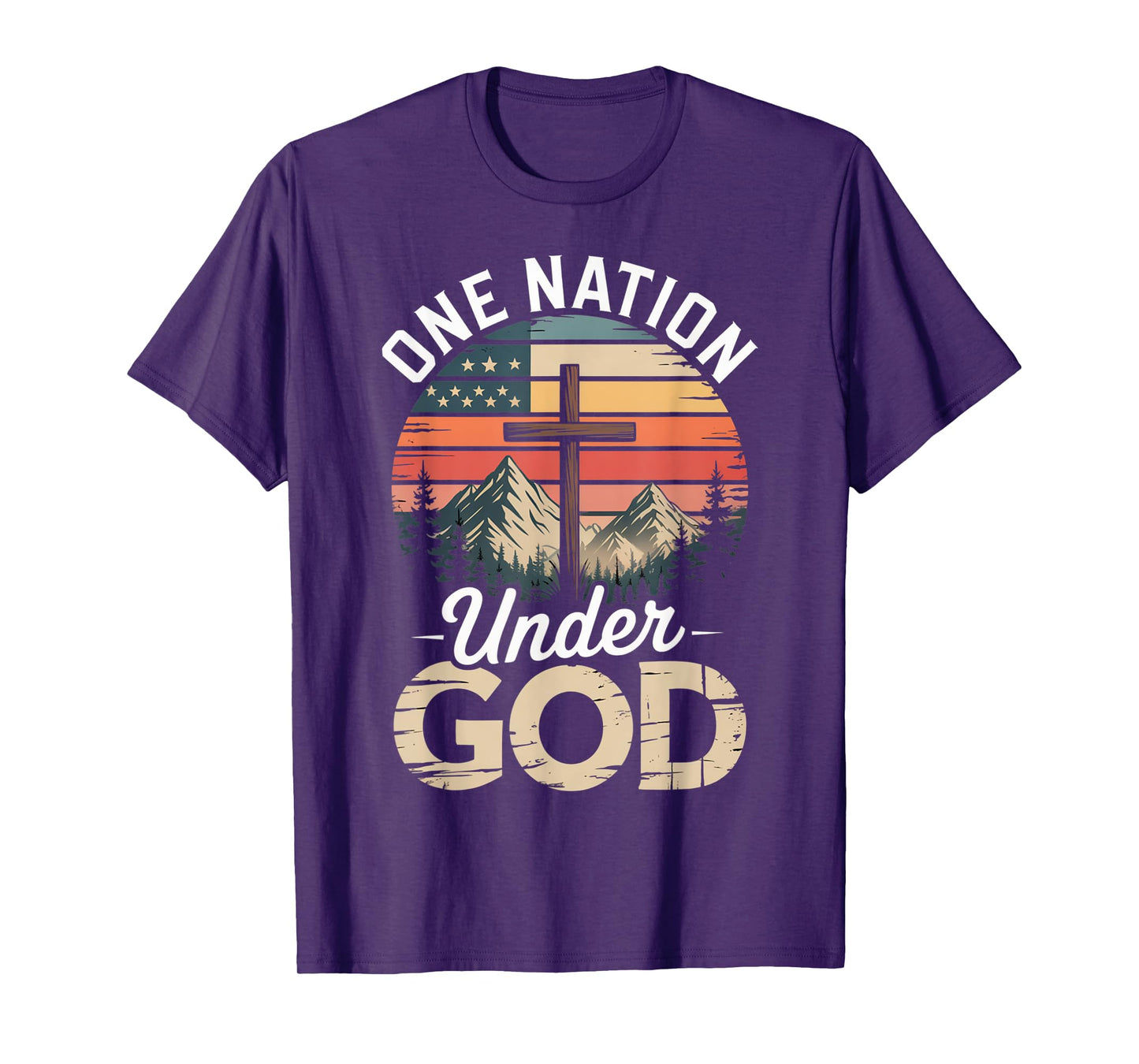 One Nation Under God July 4th Christian Patriotic T-Shirt