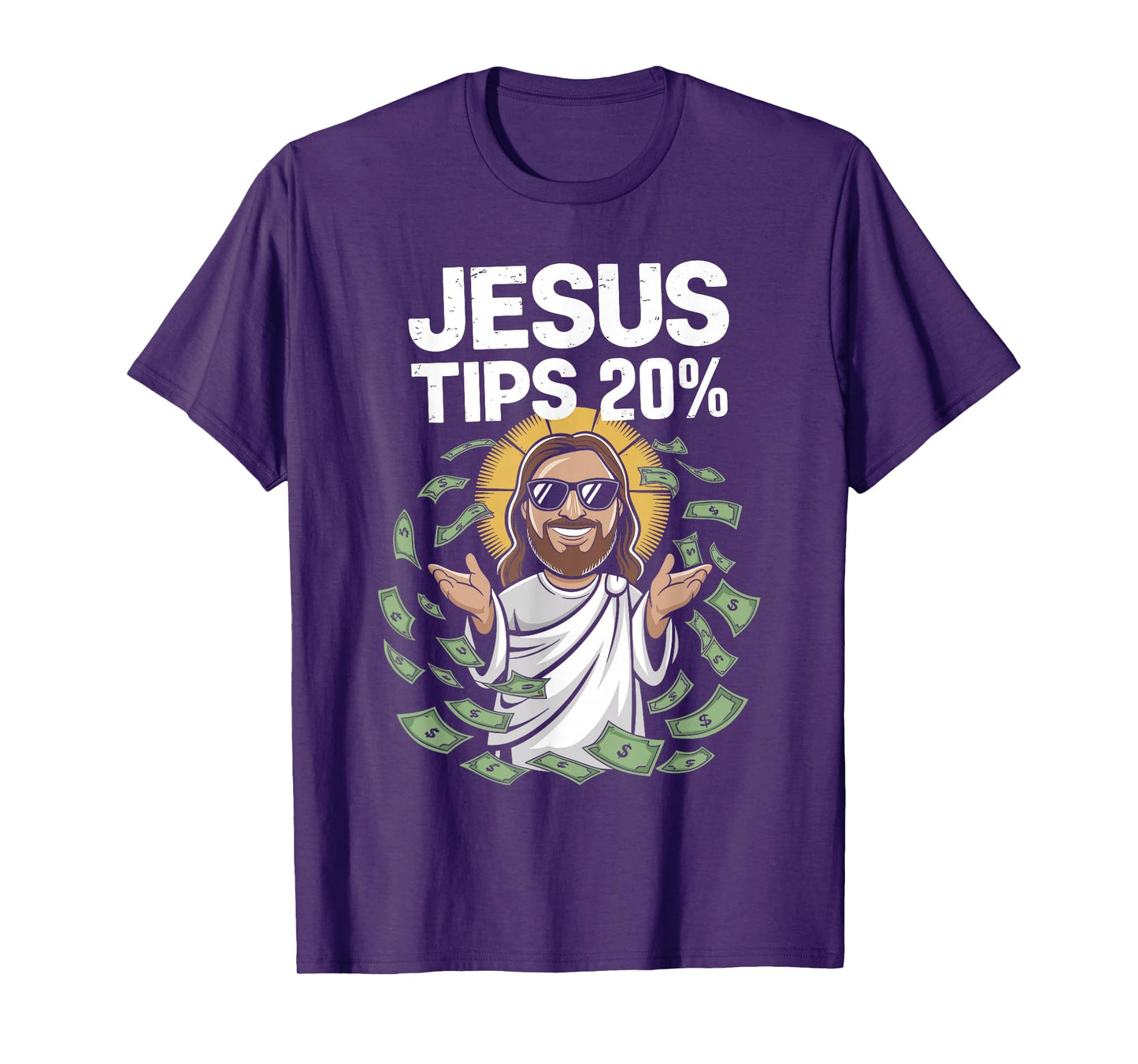 Jesus Tips 20 Percent Shirt Humorous Christian T-Shirt