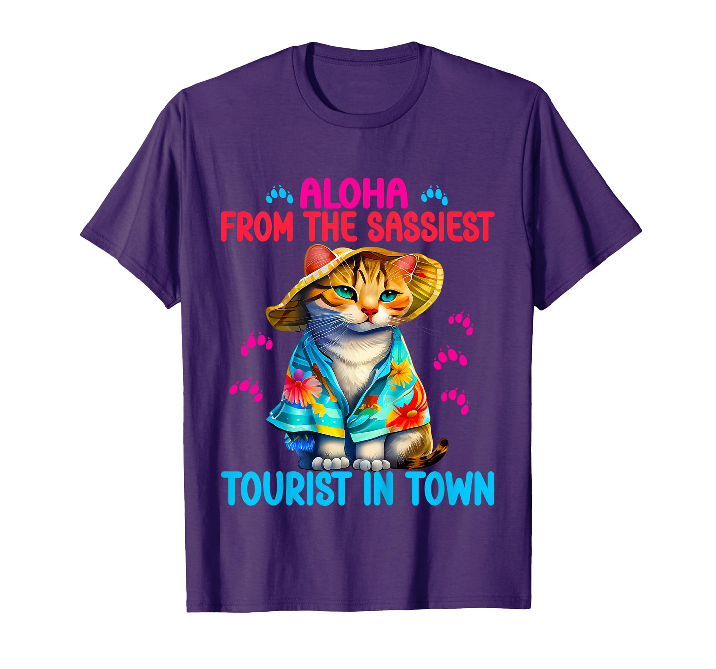 Aloha from the sassiest tourist in town.Funny Summer cats T-Shirt