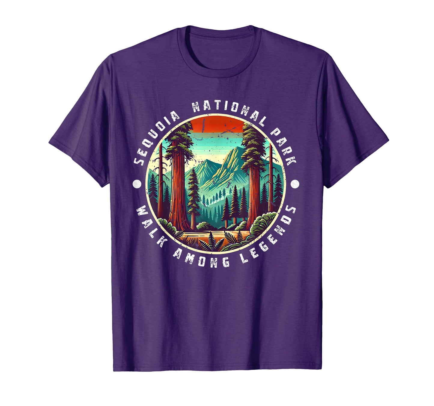Sequoia National Park Walk Among Legends Vintage Design T-Shirt