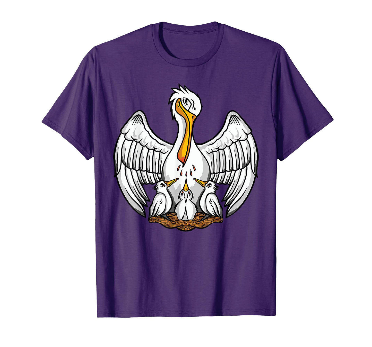Pelican in Her Piety Catholic Symbols Traditional Latin Mass T-Shirt