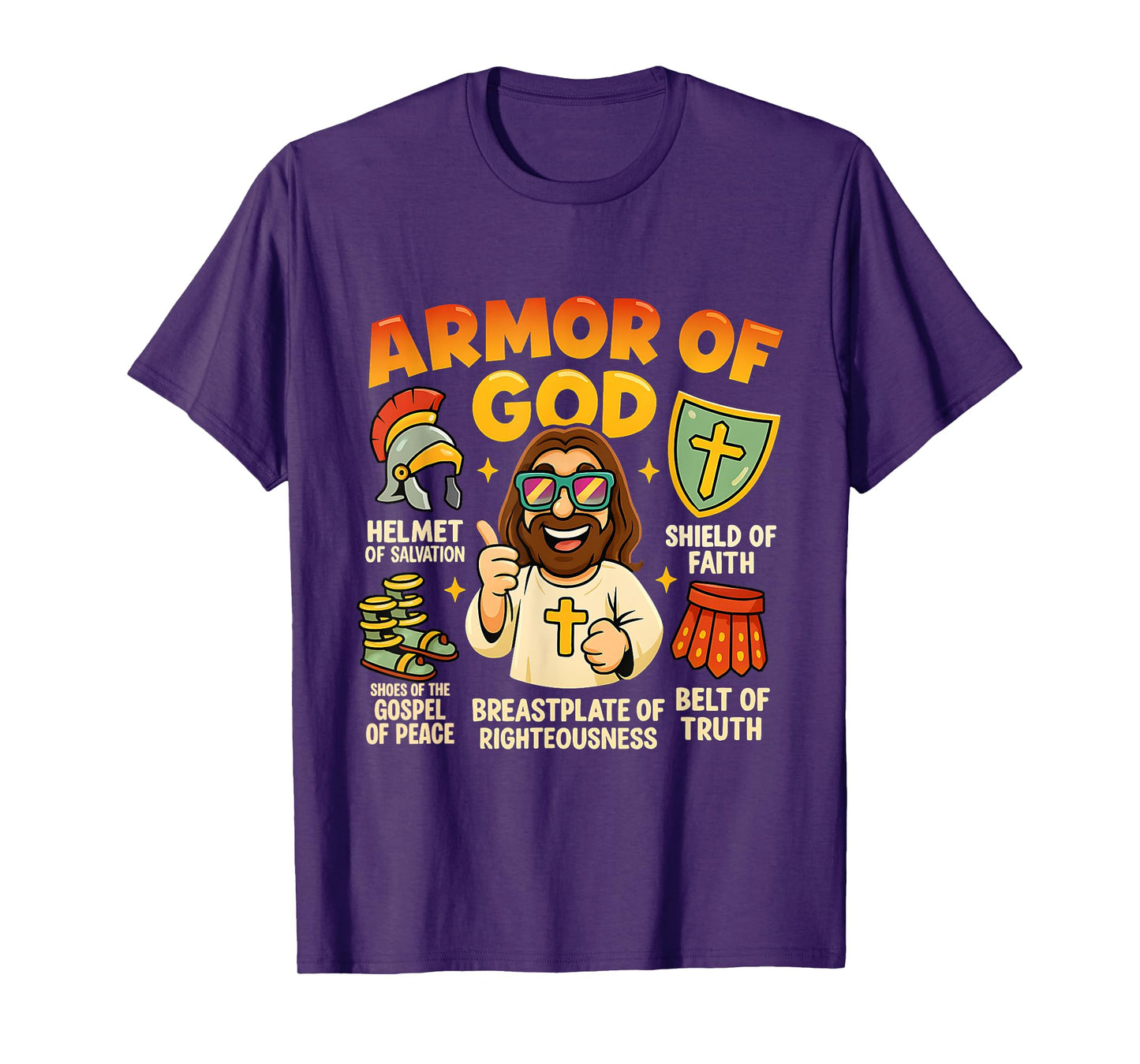 Christian Cute Baby Boy Toddler Jesus Armor Of God T-Shirt