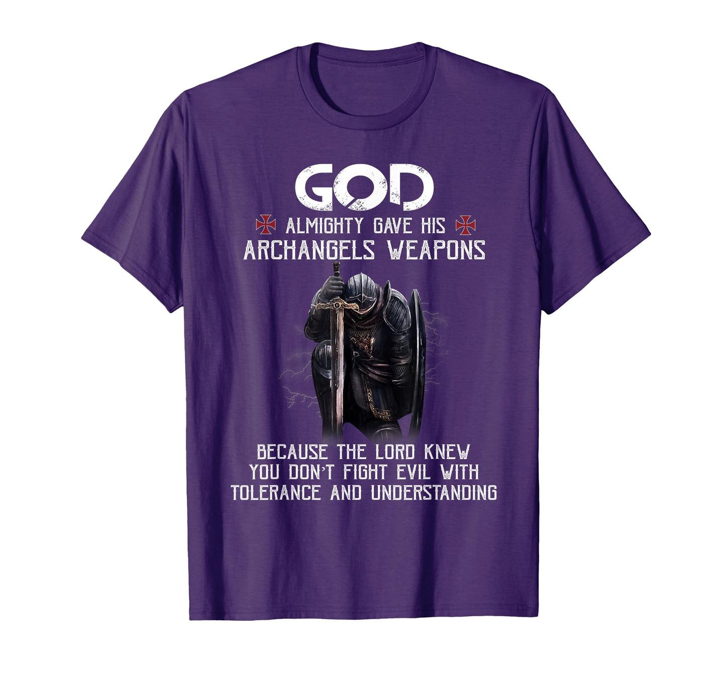 Knight Templar Christian Warrior of God Gave His Weapons T-Shirt