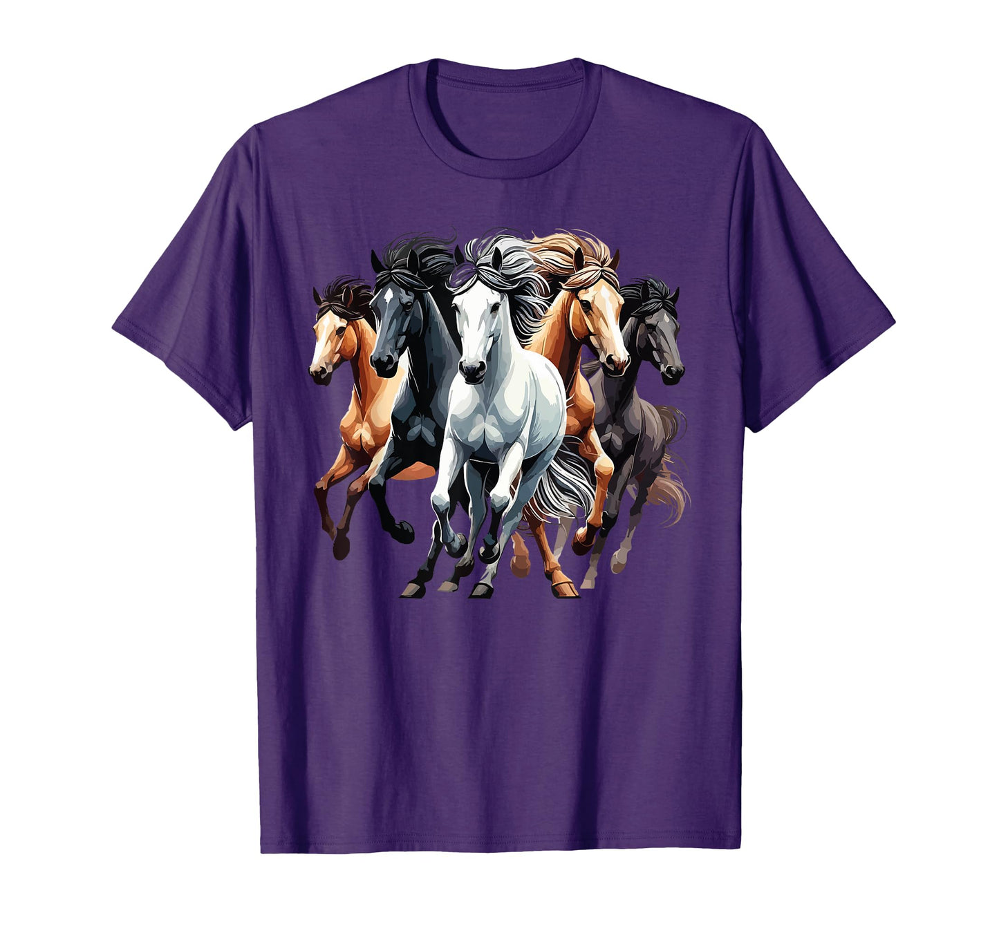 Horses Collage Western Horse Lover Country Horseback Rider T-Shirt
