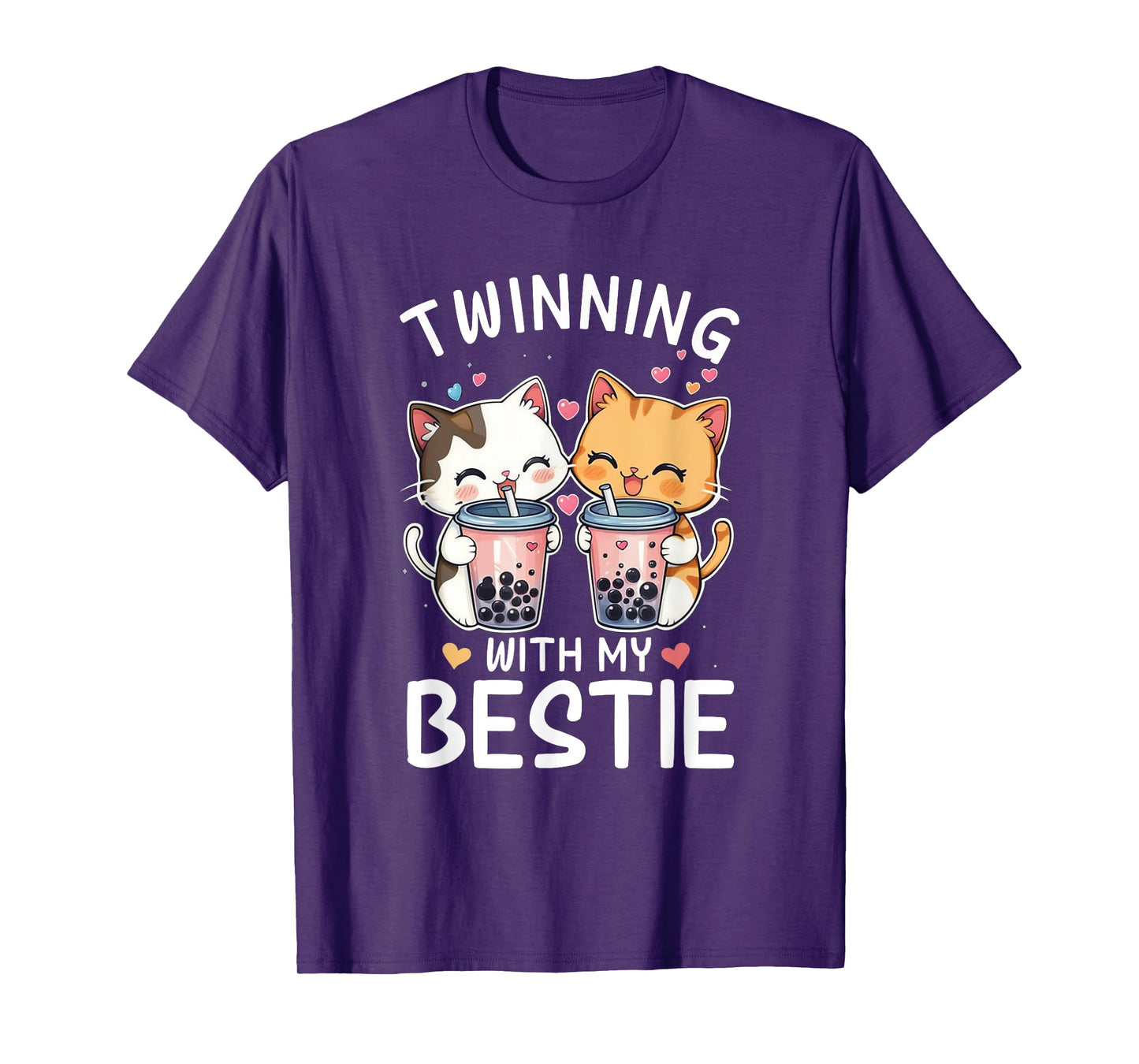 Cat Twinning With My Bestie Friends Spirit Week Girls Kids T-Shirt