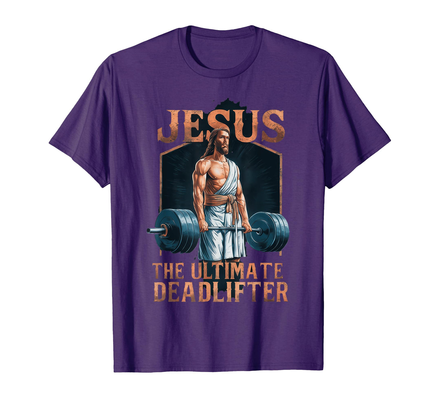 Jesus The Ultimate Deadlifter Fitness Gym Vintage Christian T-Shirt