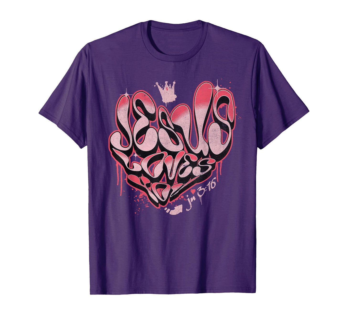 Jesus Loves You Christian Shirt - John 316 Bible Verse Heart T-Shirt