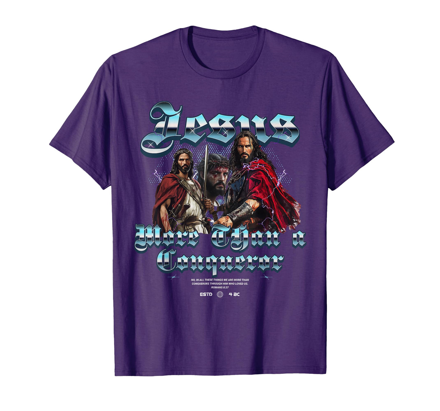 Amercian Flag Jesus More Than A Conqueror T-Shirt