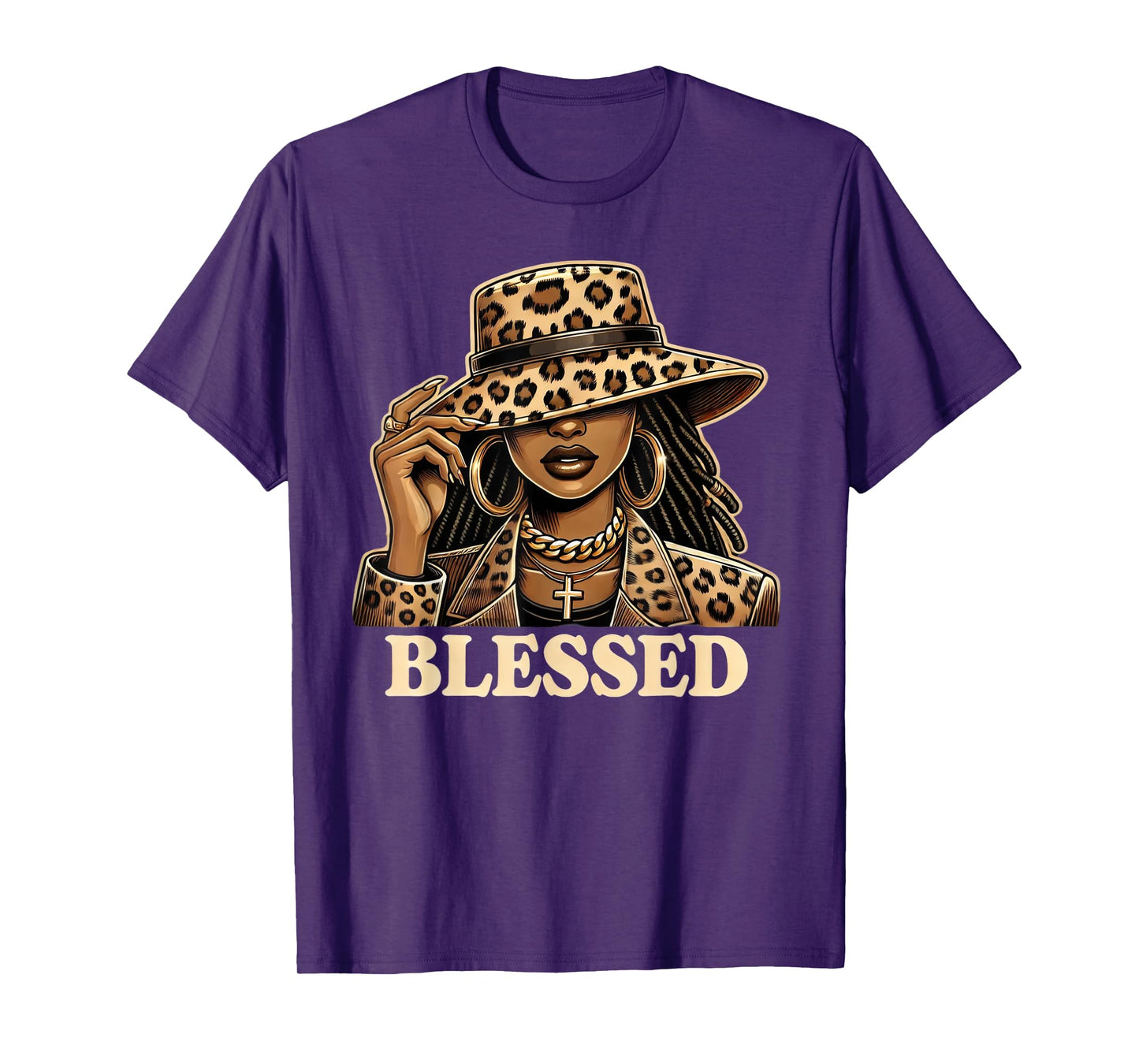 Blessed Black Cowgirl Western Swag African Christian Woman T-Shirt