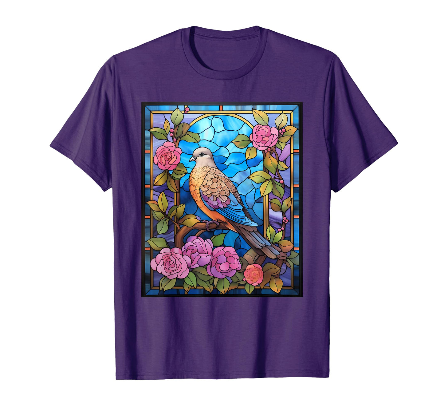 Stained Glass Style Mourning Dove T-Shirt