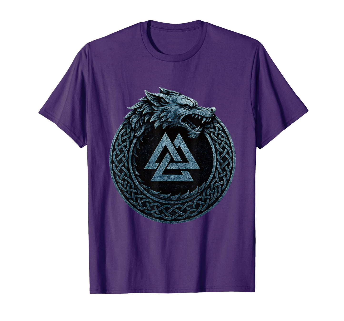 Fenrir Wolf Ouroboros Valknut Norse Myth Viking Symbol T-Shirt