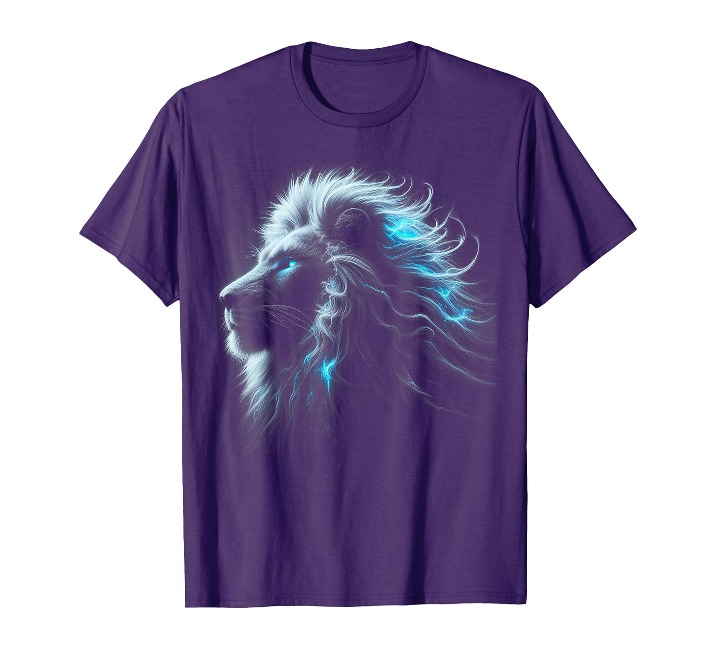 Lion Artwork - Blue Eyes Zoo Animal Lion Men Women T-Shirt