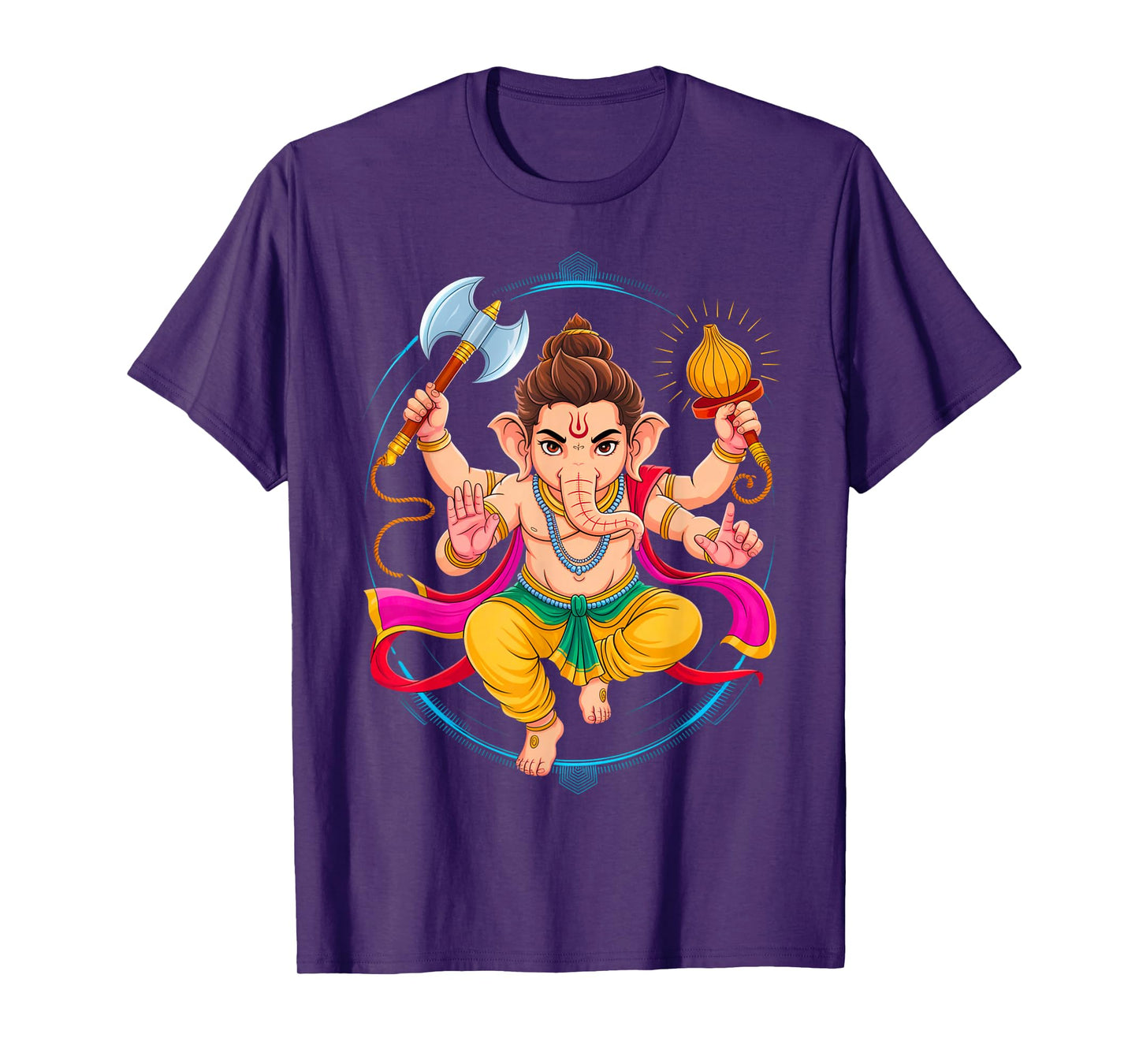 Hindu Ganesha Puja Elephant God India Meditation Yoga Murti T-Shirt