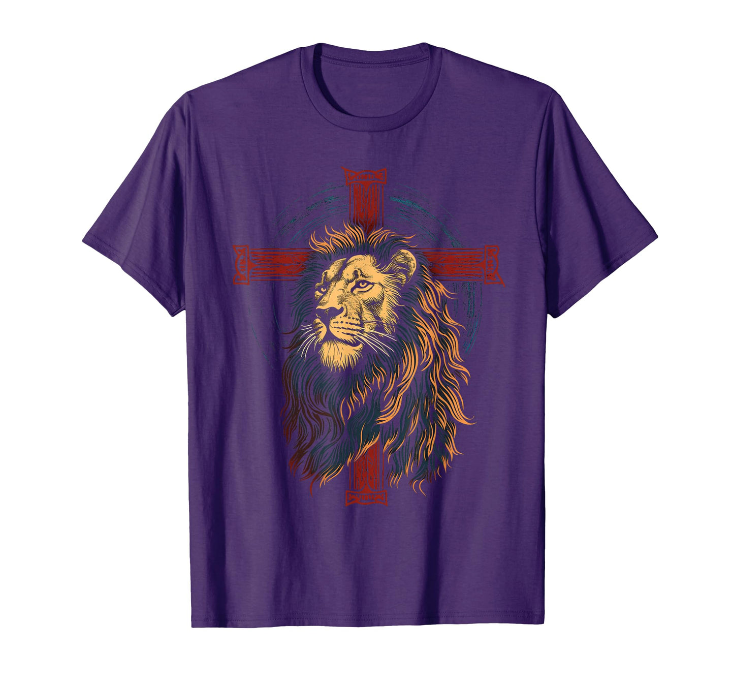 Christian Cross Lion Judah Religious Faith Jesus Pastor T-Shirt