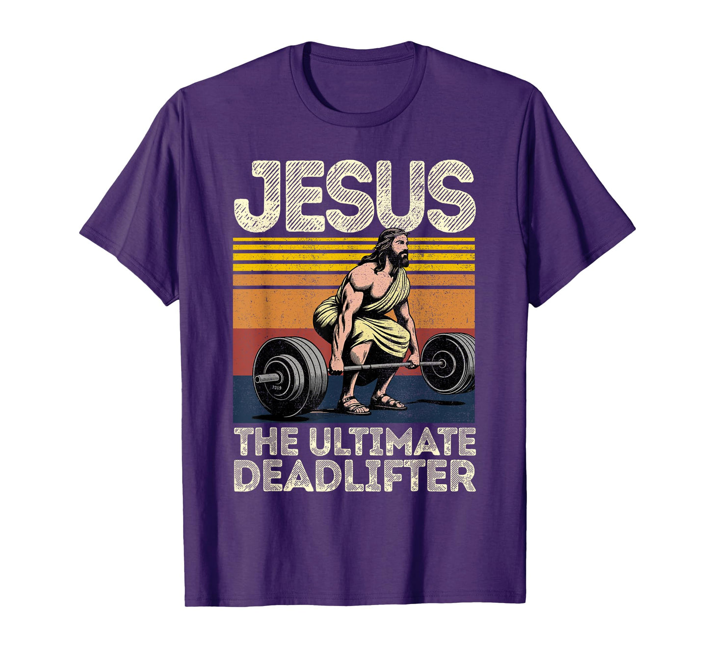 Vintage Jesus The Ultimate Deadlifter Funny Christian Gym T-Shirt